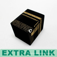 boîte de cadeau de bougie de paquet rectangulaire de velours de haute qualité avec le logo d&#39;estampillage de clinquant